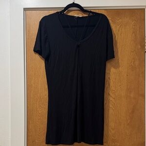 La Hearts Black V-Neck Dress